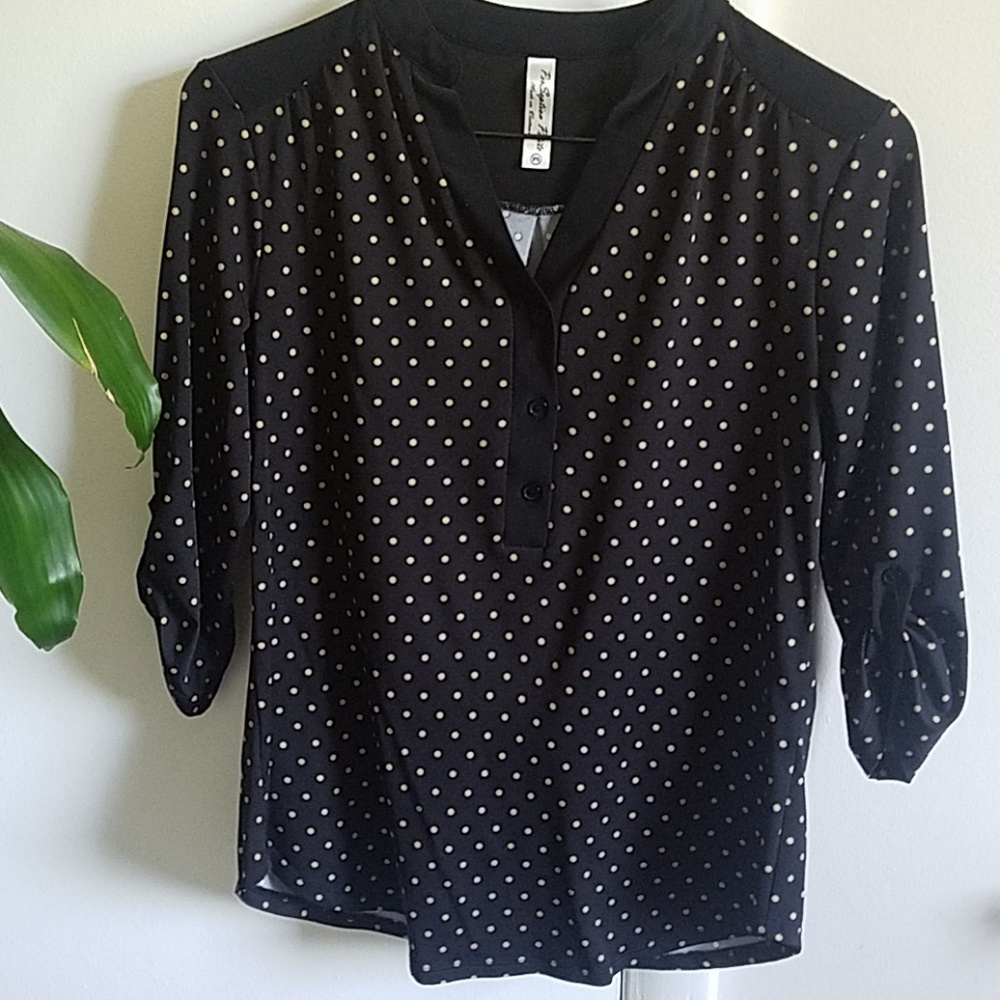 Black with Tan dots tunics
